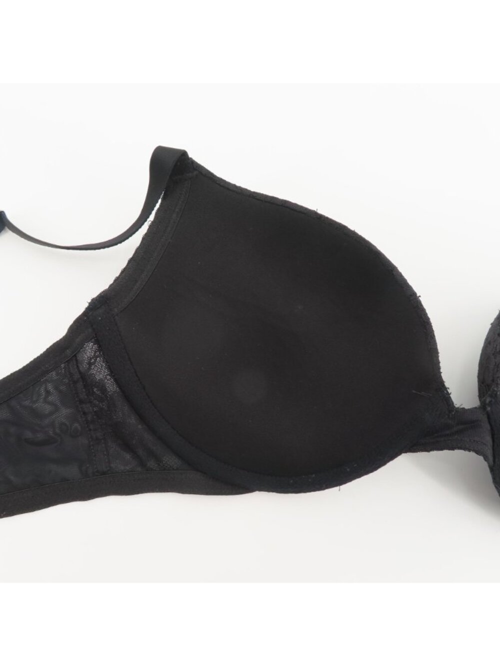 Victorias Secret 34D Dream Angels Push Up Bra Black Flower Lace Underwire Padded - Picture 8 of 15